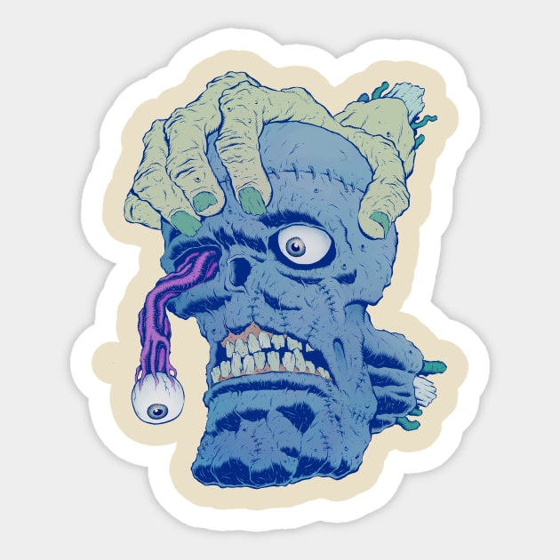 Blue Skull Sticker by Cankor Comics